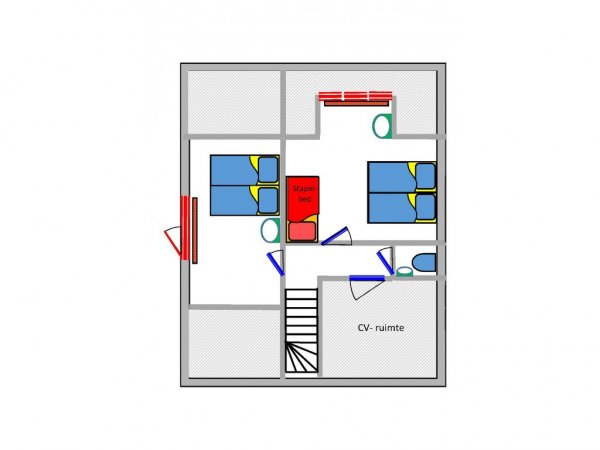 Indeling 1ste verdieping