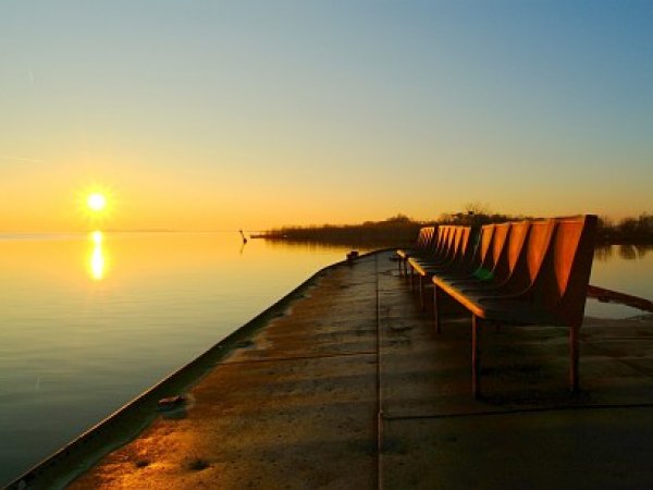 zonsondergang bij Tjeukermeer