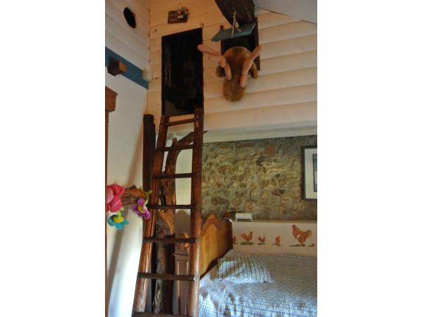 boomhut in boerenslaapkamer met 2 1 pers bedden